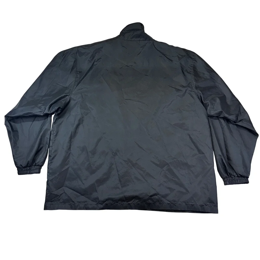 Stratford Collection Windbreaker Jacket‎ Mens 2XL Black Zip up Nylon Lightweight